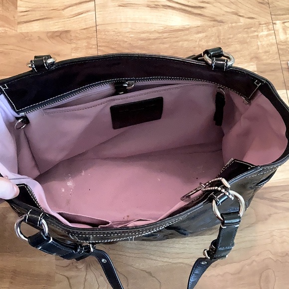 Coach Black Patent Leather Gallery EW Tote - Picture 5 of 8